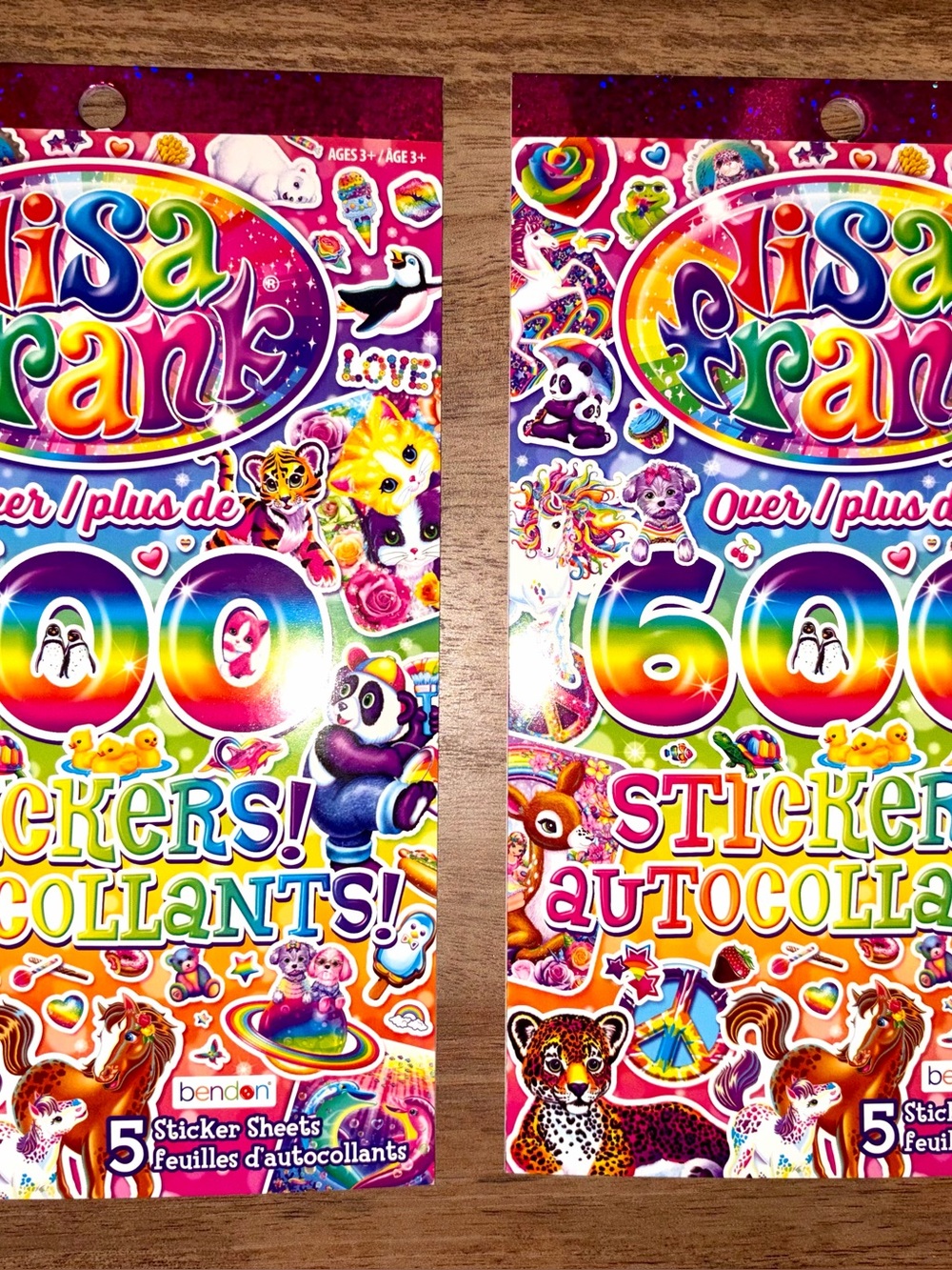 Lisa Frank Sticker Book 600 Stickers ~ Qty of 2!
